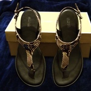 Michael Kors Snake print leather sandals!